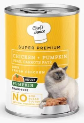 Chef's Choice Tavuklu Ve Bal Kabaklı Tahılsız Ezme Yetişkin Kedi Konservesi 400 GR | SRC: Barcode: 8681465608882